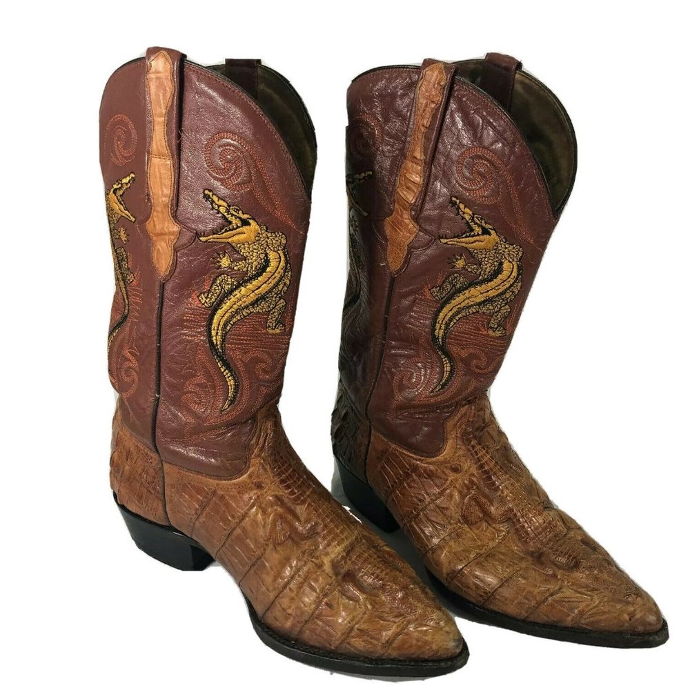 El General Caiman Alligator Boots Western Cowboy